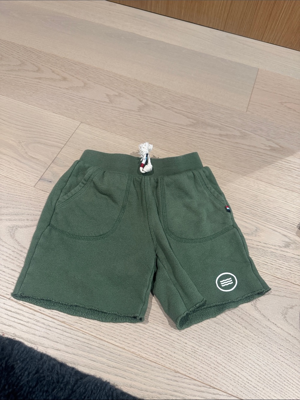 Kids Olive Green Fleece Shorts - Brand Unspecified